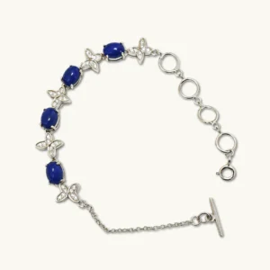 Home Lapis Lazuli Wisdom & Intuition Butterfly Bracelet in sterling silver with pavé butterfly by Meruisa Crystal