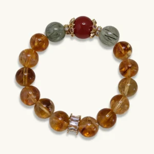 Red-Agate-Green-Rutilated-Quartz-Citrine-Abundance-Flow-Bracelet-Meruisa-Crystal