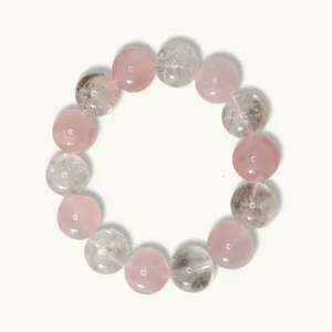 White-Azeztulite-Rose-Quartz-Bracelet-Necklace-Set-Heart-Clasp-Meruisa-Crystal
