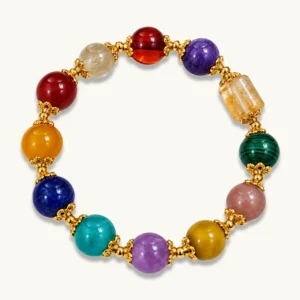 Complete-12-Stone-Crystal-Bracelet-Charoite-Carnelian-Lapis-Lazuli-Meruisa-Crystal