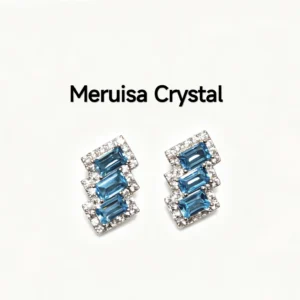 Azure Tiered Topaz Stud Earrings