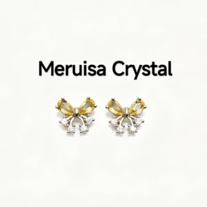 Bow Citrine Stud Earrings