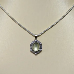 Meruisa Crystal — 黃水晶 · 豐盛冠冕吊墜：15mm天然蜜金黃水晶素面寶石，外圈環繞密鑲鑽石光暈。