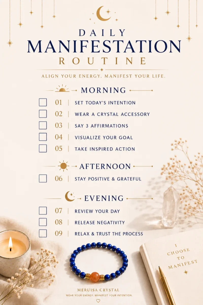 Create a Simple Daily Ritual-Daily Manifestation Routine 9 Simple Habits to Align Your Energy-Meruisa Crystal