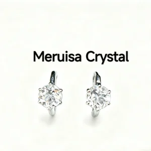 Diamond Clear Quartz Hoop Earrings