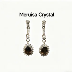 Floral Smoky Quartz Drop Earrings