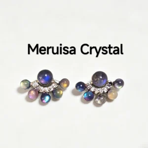 Grey Moonstone Stud Earrings