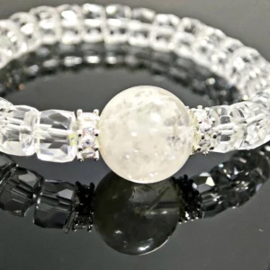 Snow-Ball-Bracelet-White-Phantom-Clear-Quartz-Meruisa-Crystal