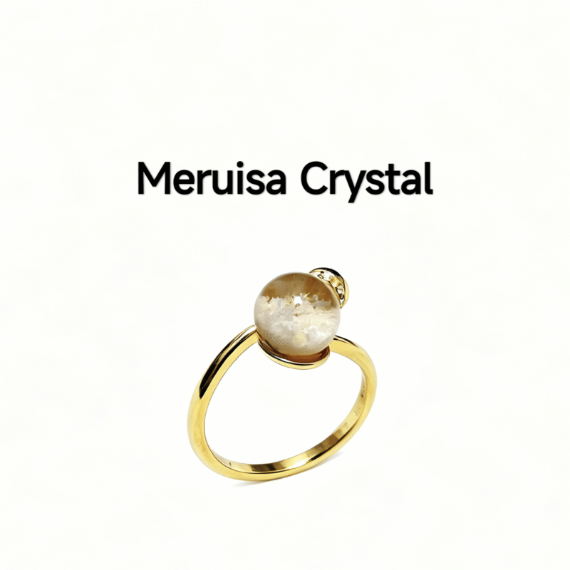 Four Seasons Phantom Quartz Ring -Natural Gemstone -Meruisa Crystal
