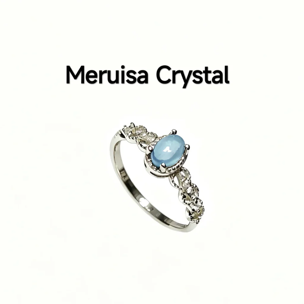 Aquamarine Ring-Cabochon Gemstone-Sterling Silver Ring-Natural Gemstone