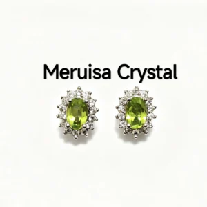 Oval Peridot Stud Earrings