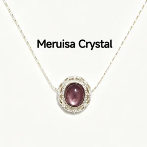 Purple Mica Lace Setting Pendant