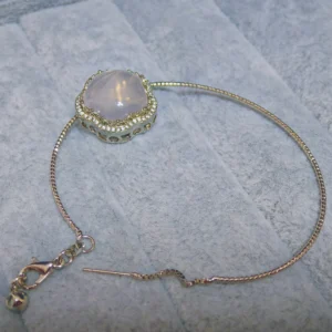 Rose Quartz · Love Energy Star Pendant/Necklace/Bracelet — natural 20.2mm five-pointed star carved from rose quartz with micro-pave diamond border by Meruisa Crystal