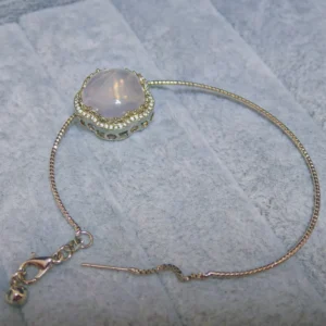 Rose Quartz · Love Energy Star Pendant/Necklace/Bracelet — natural 20.2mm five-pointed star carved from rose quartz with micro-pave diamond border by Meruisa Crystal