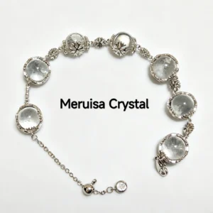 Snowflake Clear Quartz Ball Bracelet