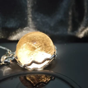 Natural Smoky Quartz Grounding & Protection Pendant in Silver Plated Copper setting by Meruisa Crystal