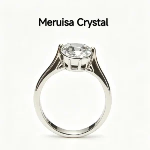 Home Clear Quartz Clarity & Brilliance Ring — oversized natural brilliant-cut White Quartz set in sterling silver by Meruisa Crystal