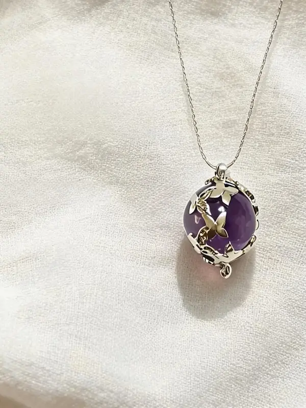 Amethyst crystal jewelry for healing and inner peace intention-Meruisa Crystal